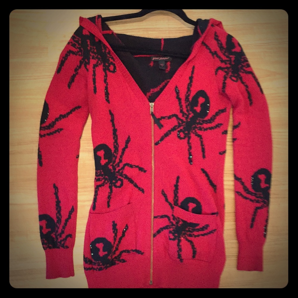 Betsey Johnson Spider Red Sweater
